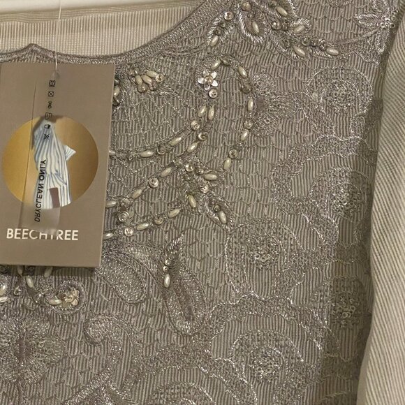 NWT 3 Piece Beechtree Silver Embroidered Outfit Size 8 - Picture 5 of 12
